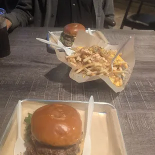 2 original burgers and skillet fried