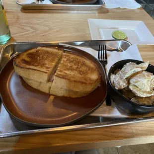 Polish Reuben and polish potato salad.