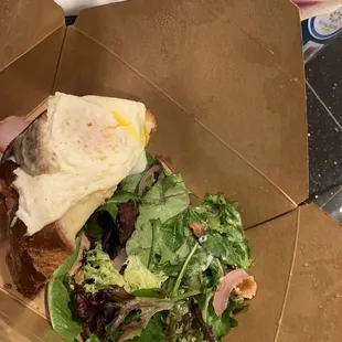 This is the breakfast Sandwich had to take 1/2 home...