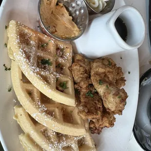 Chicken and waffles