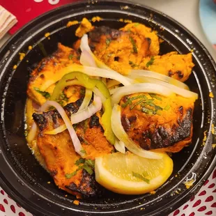 two bowls of food on a table