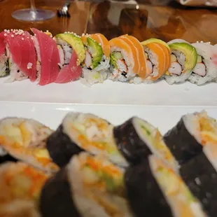 a variety of sushi