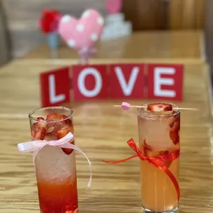 Strawberry shirley temple &amp; Strawberry Lemonade