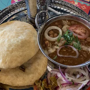 Chole Bhature which was good and 5 stars compared to everything else but a 3/5 at any reputable Indian restaurant