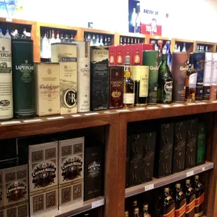 Extensive scotch selection. And so cleanly organized!