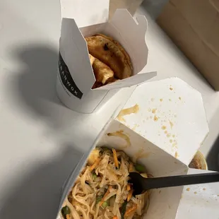 Build your own bowl and Chicken &amp; Vegetable Potstickers