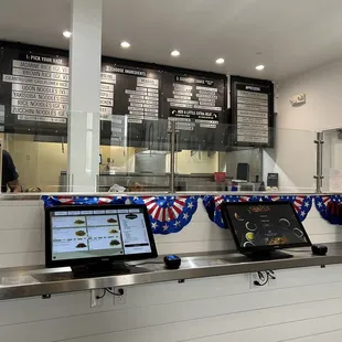 Order at a kiosk, staff very helpful