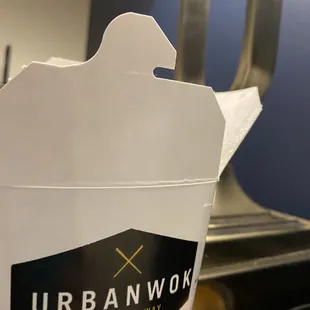 Carton with logo