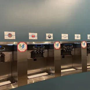 The frozen yogurt machines