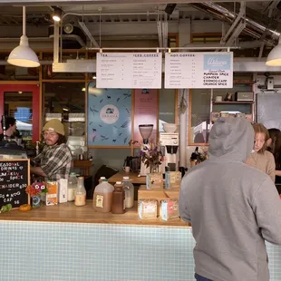 customers at the counter