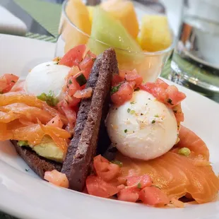 Avocado and smoked salmon