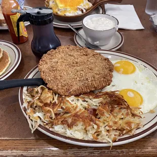 Chicken Fried Steak and Eggs