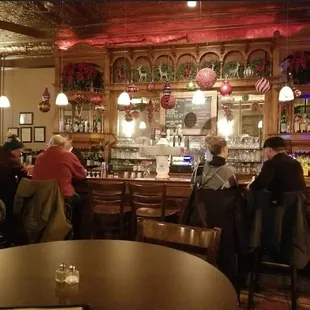 The bar around Christmas time