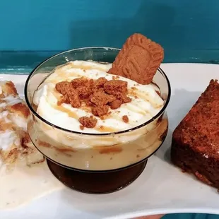 two desserts on a plate