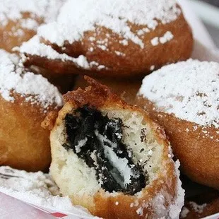 Yup!  Will be paying severely for this in the gym next week.  Fried Oreos...sweet, crispy, and...sooo good!!