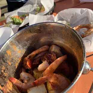 Shrimp bucket.