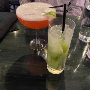 Blackberry Margarita and Pineapple Mojito