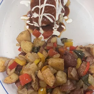 this is breakfast burrito at urbanos   i loved  is delicious