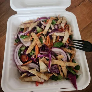 Spicy chicken Asian salad