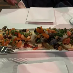 Roasted Garlic Shrimp Bruschetta
