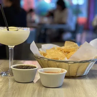 Complimentary chips and salsa