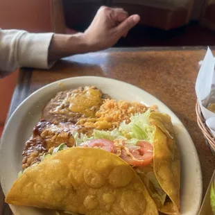 Special combo plate with 2 Beef Taco &amp; Pork Tamale - $19.99