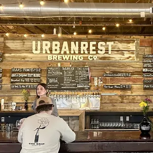 Bar area and tap list