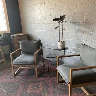 two chairs and a table