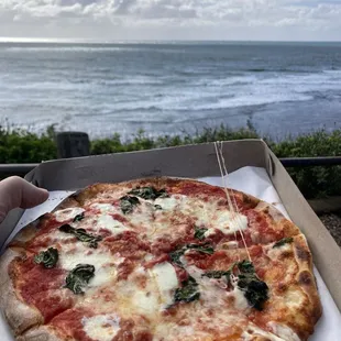 Margherita Pie $10 buck lunch!