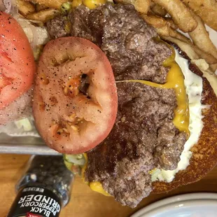 Create Ur Own Burger made of REAL Ground Beef tasted so fresh :)