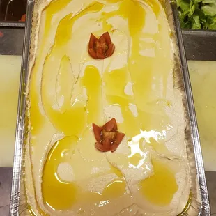 a tray of food