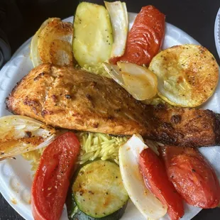 grilled fish, food
