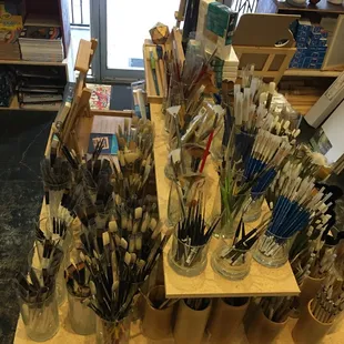 They have brushes for anything. Acrylic, Oil paint, Watercolor