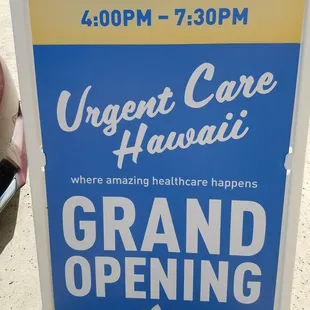 Grand opening today!