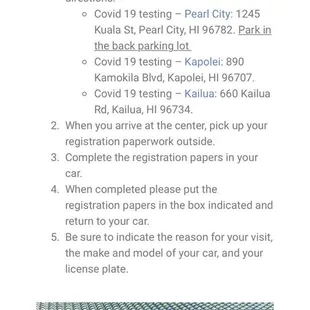 Covid testing protocols