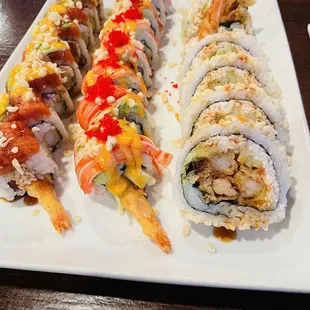 Lion King Roll, URI House Roll, Super Spider Roll