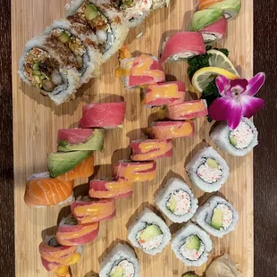Choose your Sushi rolls and any other appetizers (shareable) and Meal options you can&apos;t go wrong with any choice.