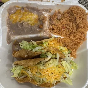 Potato taco plate.