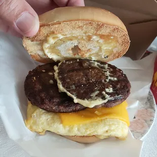 2 sausage patties