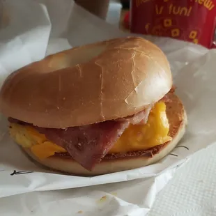 Ham, eggs, and cheese