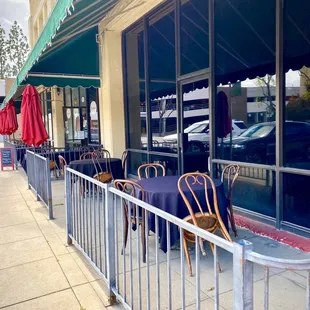 The patio is nice in the spring and summer.
