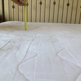 My husband wakes up every morning with extreme back pain due to the poor quality of this #SertaMatress