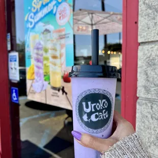 Taro Smoothie ~ very sweet; did not look like the poster on the window :(