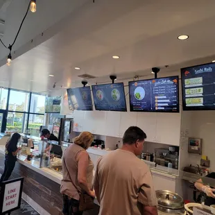 customers at the counter