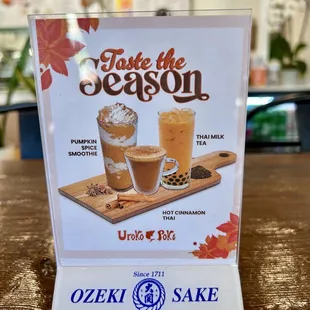 Seasonal drinks