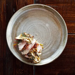 Pork, Chard, Oyster Mushrooms