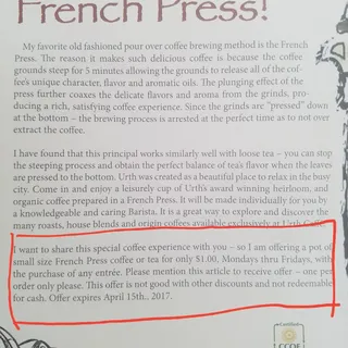 French Press Coffee