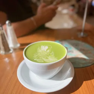 Honey matcha latte :)