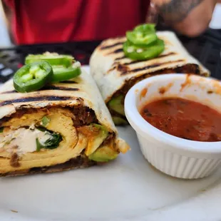 Huevos Ranchero burrito