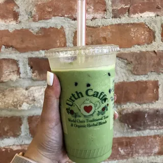 Organic Green Tea Boba Blended